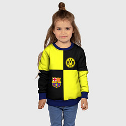 Свитшот детский Barcelona x Borussia, цвет: 3D-синий — фото 2