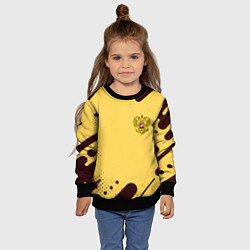 Свитшот детский Герб РФ текстура ретро, цвет: 3D-черный — фото 2