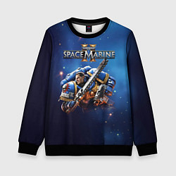 Свитшот детский Captain Titus Warhammer 40000 space marine 2, цвет: 3D-черный