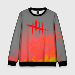 Свитшот детский Dead by Daylight logo fire, цвет: 3D-черный