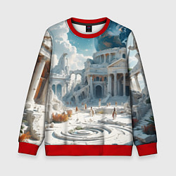 Свитшот детский Фантастическая античность, цвет: 3D-красный