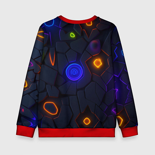 Детский свитшот Deadlock logo текстурные плиты / 3D-Красный – фото 2