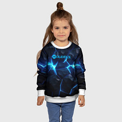 Свитшот детский Deadlock logo синий лого, цвет: 3D-белый — фото 2