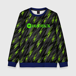 Детский свитшот Deadlock зеленые молнии