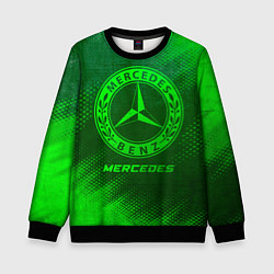 Свитшот детский Mercedes - green gradient, цвет: 3D-черный