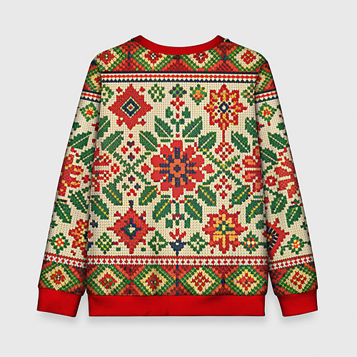 Детский свитшот Славянский узор и орнамент / 3D-Красный – фото 2