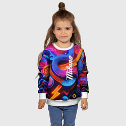 Свитшот детский Colourful abstraction - Milano, цвет: 3D-белый — фото 2