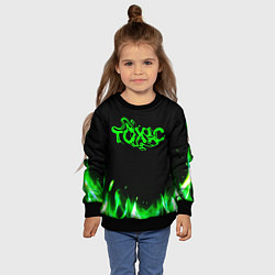 Свитшот детский Toxic text, цвет: 3D-черный — фото 2