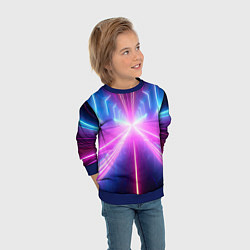 Свитшот детский Неновый путь, цвет: 3D-синий — фото 2