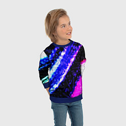 Свитшот детский Marshmello neon steel, цвет: 3D-синий — фото 2