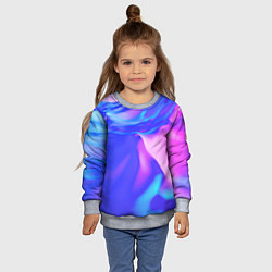Свитшот детский Неоновая текстура абстракция, цвет: 3D-меланж — фото 2