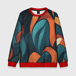 Свитшот детский Темные и теплые контрасты, цвет: 3D-красный