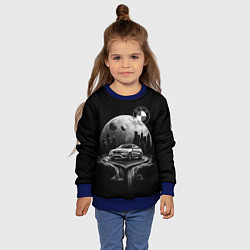 Свитшот детский BMW на фоне планеты, цвет: 3D-синий — фото 2