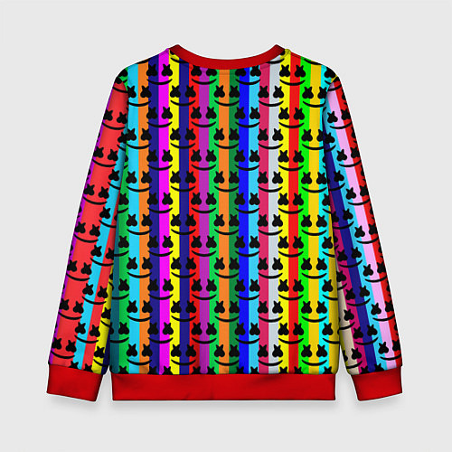Детский свитшот Marshmello радуга / 3D-Красный – фото 2