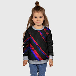 Свитшот детский Неоновые штрихи геометрия, цвет: 3D-меланж — фото 2