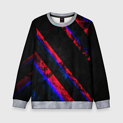Свитшот детский Неоновые штрихи геометрия, цвет: 3D-меланж
