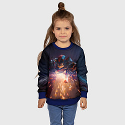 Свитшот детский Шэдоу на мотоцикле, цвет: 3D-синий — фото 2