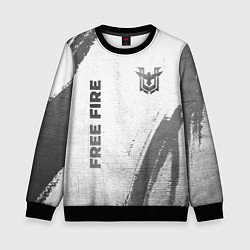 Свитшот детский Free Fire - white gradient вертикально, цвет: 3D-черный