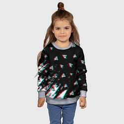 Свитшот детский Linkin park glitch patern, цвет: 3D-меланж — фото 2