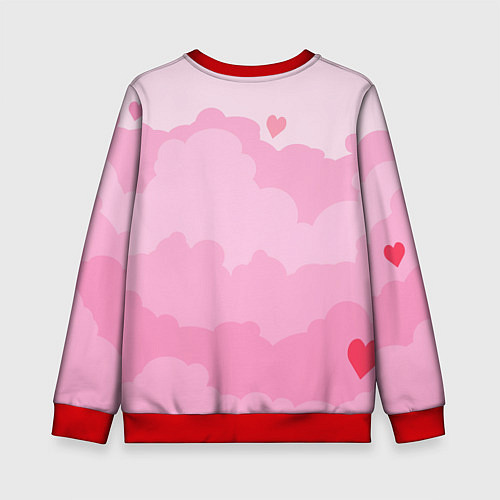Детский свитшот Милое красное сердечко / 3D-Красный – фото 2