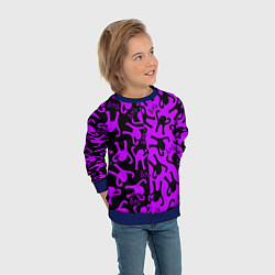 Свитшот детский Ъуъ съука mem pattern, цвет: 3D-синий — фото 2