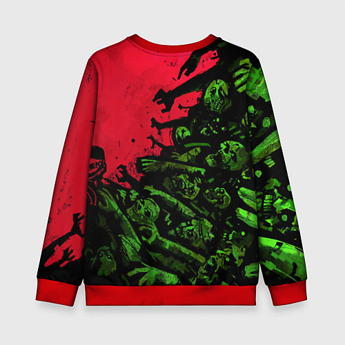 Детский свитшот Dying Light 2 zombie / 3D-Красный – фото 2