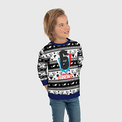 Свитшот детский Rainbow six winter pattern, цвет: 3D-синий — фото 2