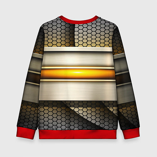 Детский свитшот Nissan sport avto metal / 3D-Красный – фото 2