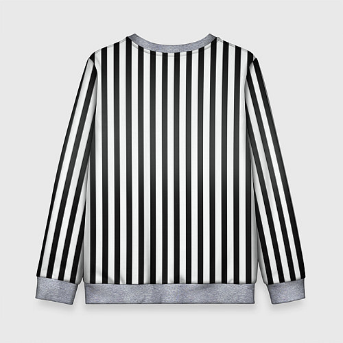Детский свитшот Полоски - Битлджус / 3D-Меланж – фото 2