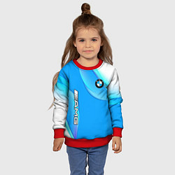 Свитшот детский BMW abstrac line steel, цвет: 3D-красный — фото 2