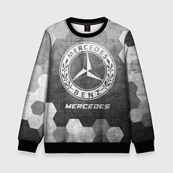 Свитшот детский Mercedes - grey gradient, цвет: 3D-черный