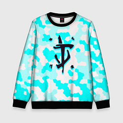 Свитшот детский Doom лого камуфляж, цвет: 3D-черный