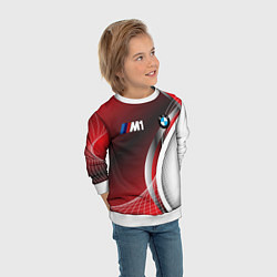 Свитшот детский BMW sport geometry motors, цвет: 3D-белый — фото 2