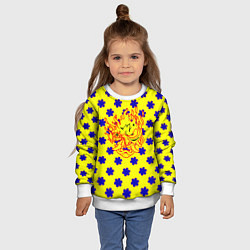 Свитшот детский Samurai fire logo steel, цвет: 3D-белый — фото 2