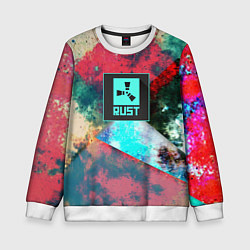 Свитшот детский RUST geometry color, цвет: 3D-белый