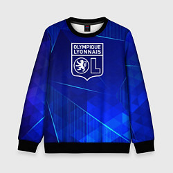 Свитшот детский Lyon blue poly, цвет: 3D-черный