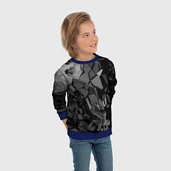 Свитшот детский Битое стекло, цвет: 3D-синий — фото 2