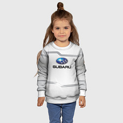 Свитшот детский Subaru auto steel metal, цвет: 3D-белый — фото 2