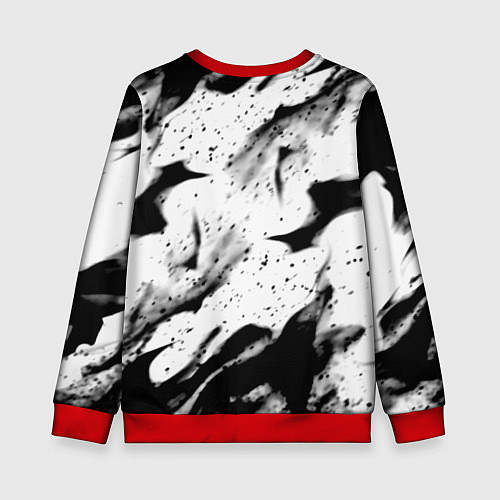 Детский свитшот Cyberpunk 2077 fire black / 3D-Красный – фото 2