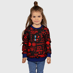 Свитшот детский Twenty one pilots pattern rock steel, цвет: 3D-синий — фото 2