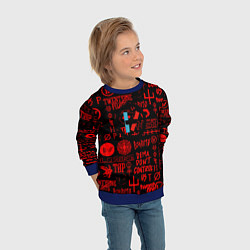 Свитшот детский Twenty one pilots pattern rock steel, цвет: 3D-синий — фото 2