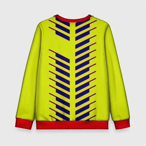 Детский свитшот Cyberpunk 2077 полсы геометрия / 3D-Красный – фото 2