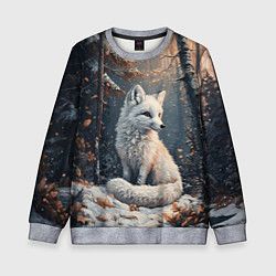 Детский свитшот Белая лиса в сумерках