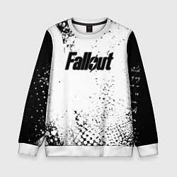 Свитшот детский Fallout game краски, цвет: 3D-белый