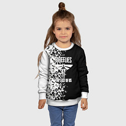 Свитшот детский The Last of Us брызги красок черно белый, цвет: 3D-белый — фото 2