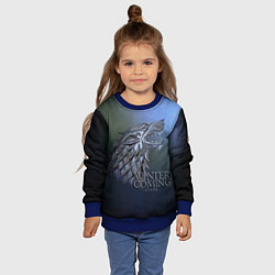 Свитшот детский Игра престолов зима близко, цвет: 3D-синий — фото 2