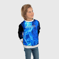 Свитшот детский Horizon zero dawn flower, цвет: 3D-белый — фото 2