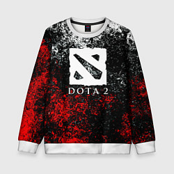 Свитшот детский Dota2 брызги красок, цвет: 3D-белый