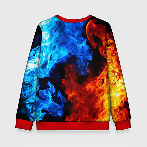 Детский свитшот Starcraft fire steel / 3D-Красный – фото 2