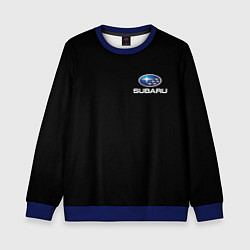 Свитшот детский Subaru logo auto, цвет: 3D-синий